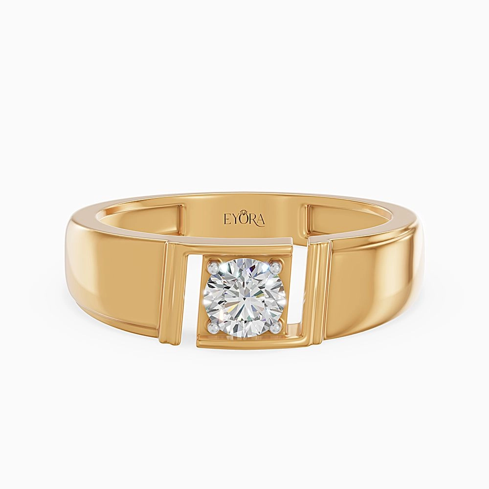 Axis Solitaire Ring